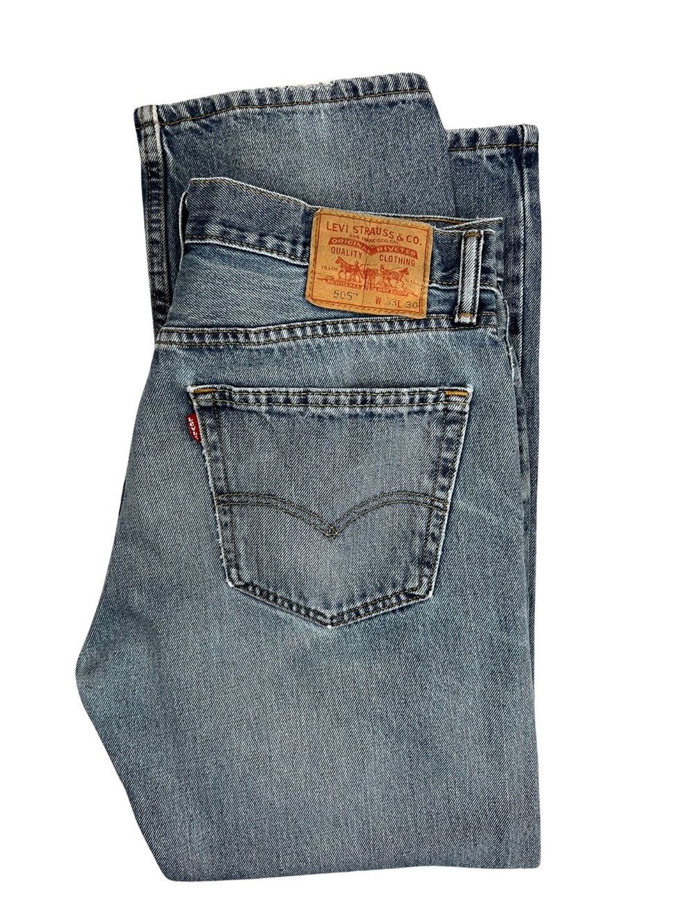 Mens Levis 505 Jeans Size 33x30 Regular Fit Denim Straight 100% cotton